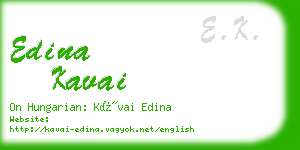 edina kavai business card